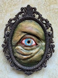 Creeper Peeper – Hand Sculpted Polymer Clay Wall Art 13 x 10 cm