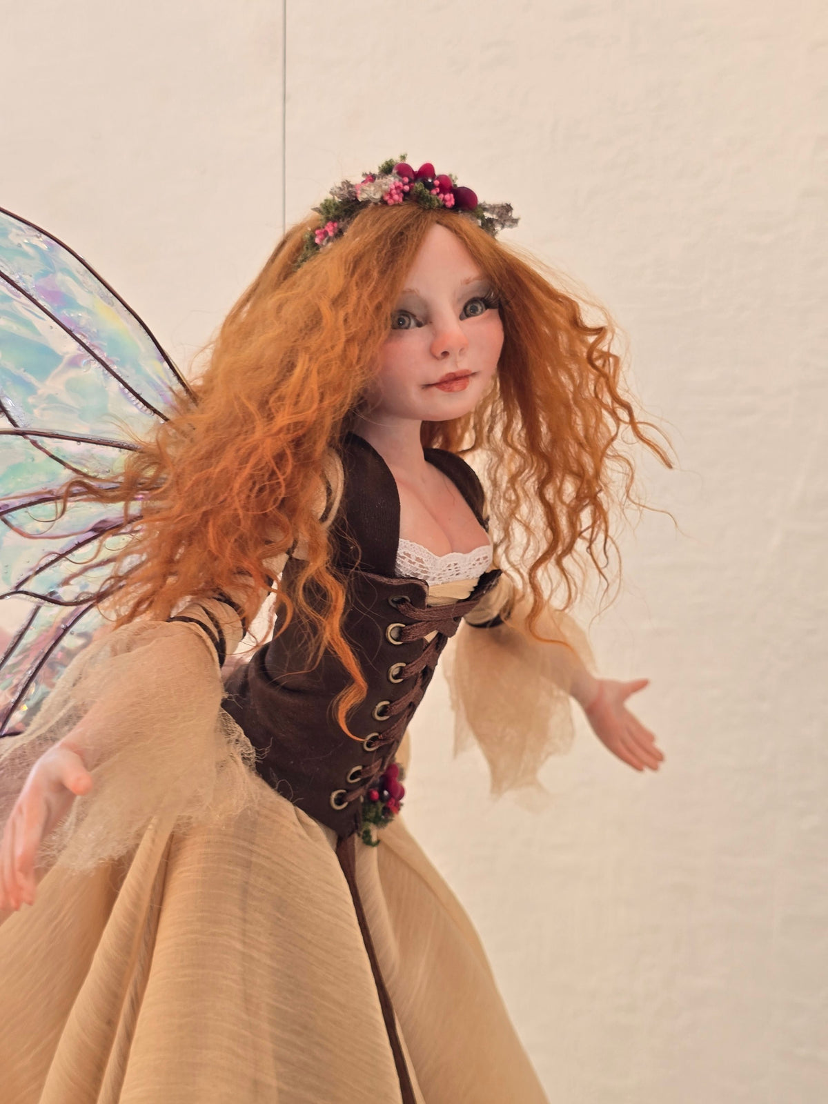 Lydia Flying Fairy – Hand Sculpted Polymer Clay Art Doll