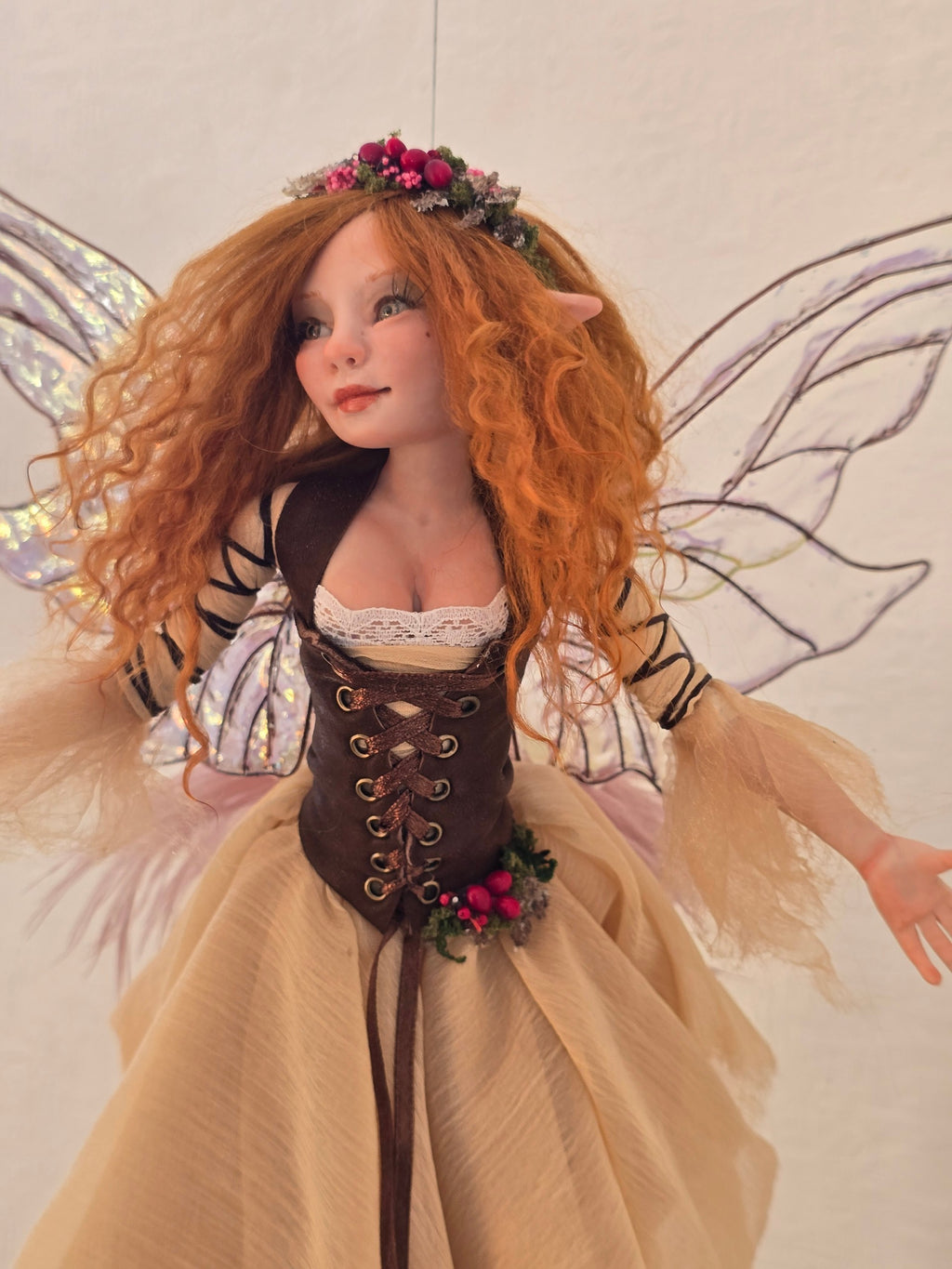 Lydia Flying Fairy – Hand Sculpted Polymer Clay Art Doll