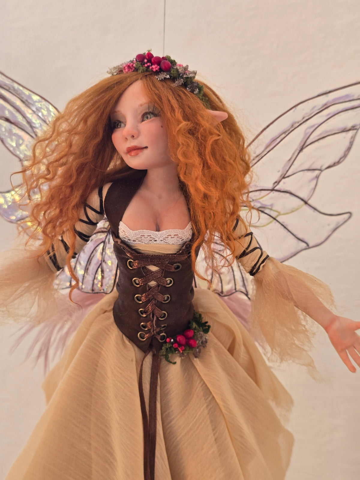 Lydia Flying Fairy – Hand Sculpted Polymer Clay Art Doll